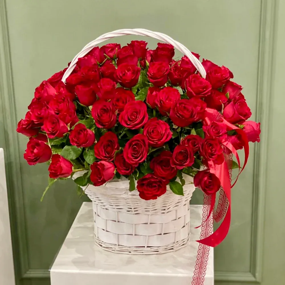 Корзины с розами