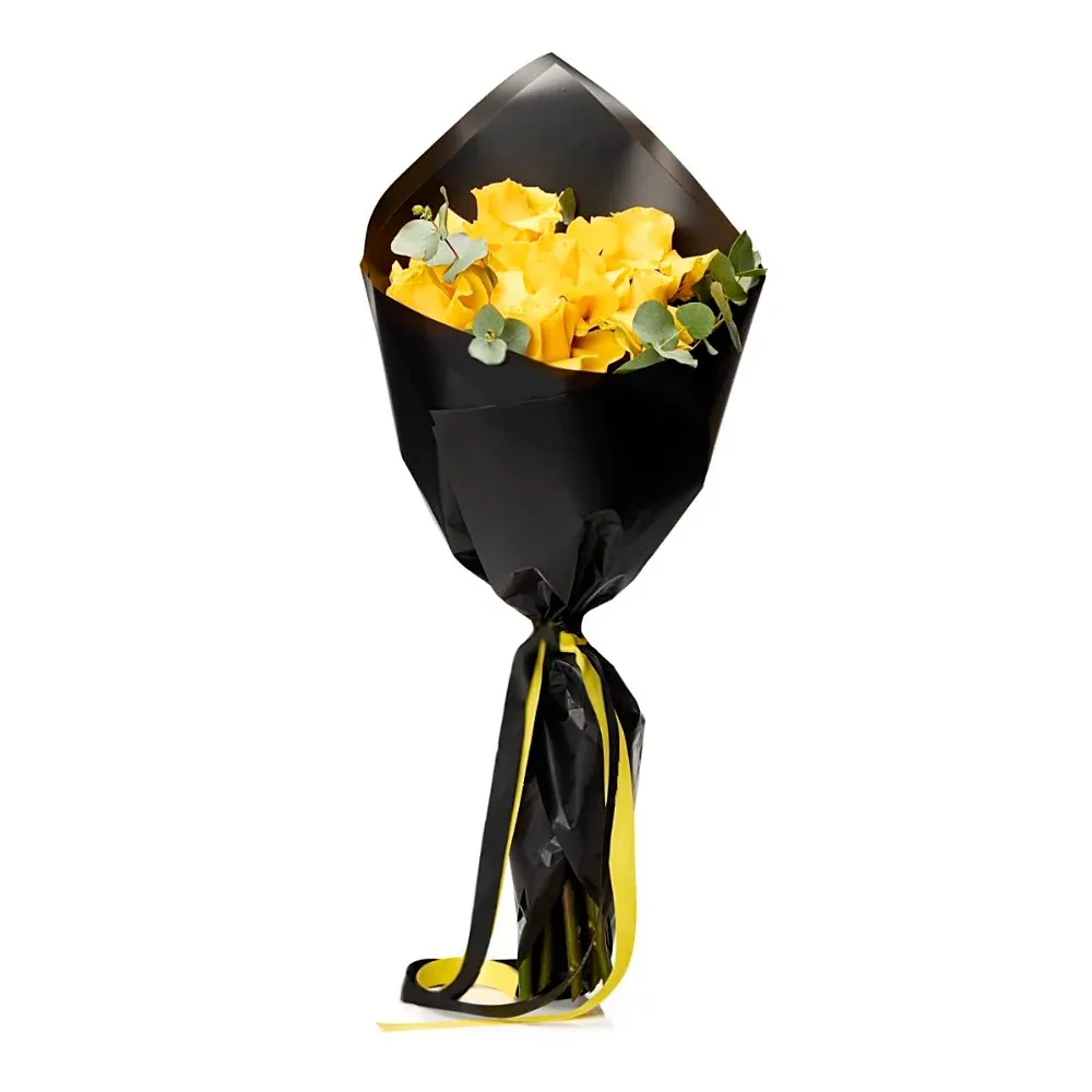 Букет из 11 французских желтых роз