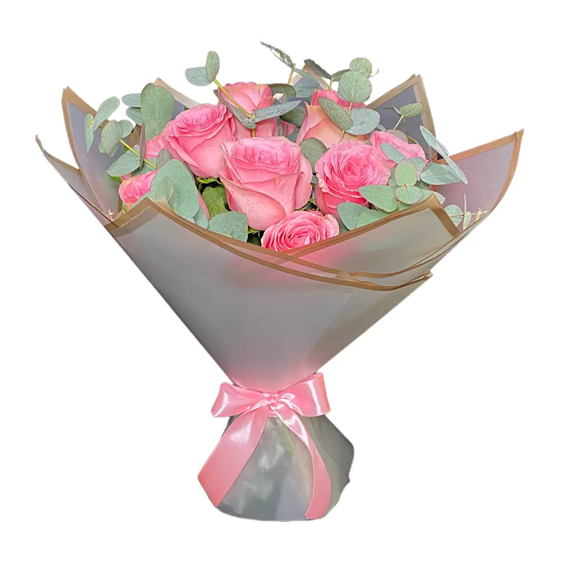 Букет из 13 розовых роз