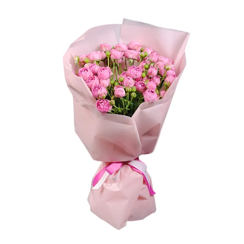 Букет из 9 кустовых розовых роз