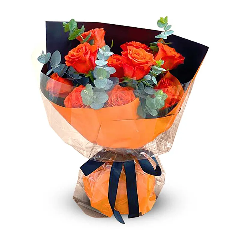 Букет из 9 оранжевых роз