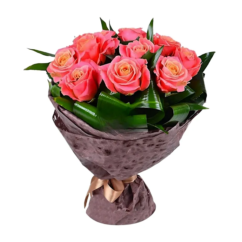 Букет из 9 розовых роз Эквадор