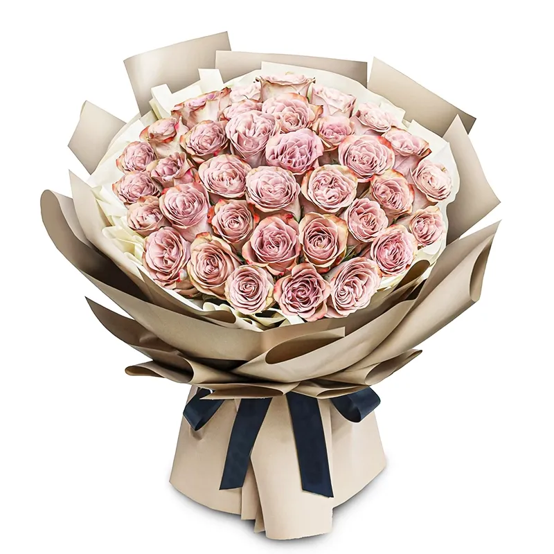 Букет из 101 фиолетовой розы премиум