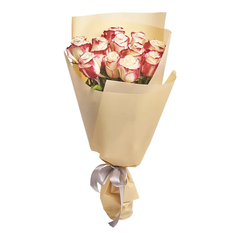 Букет из 11 кремовых роз (60см)