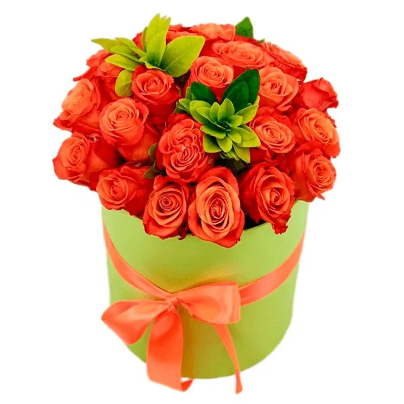 Цветы в коробке «Карамельная мечта»