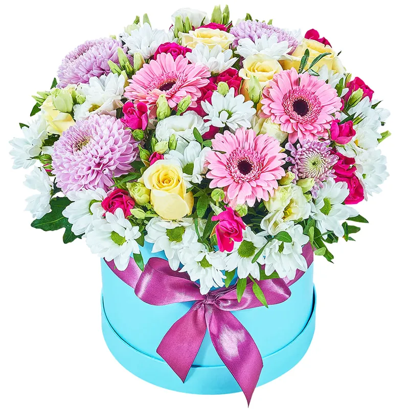 Цветы в коробке «Осенний вернисаж»