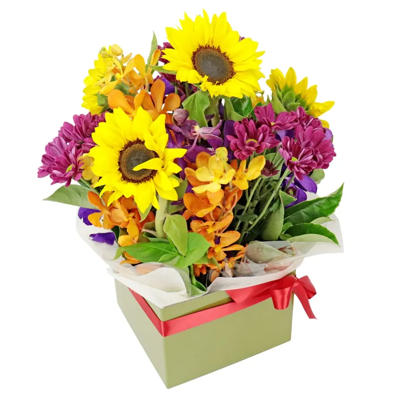 Цветы в коробке