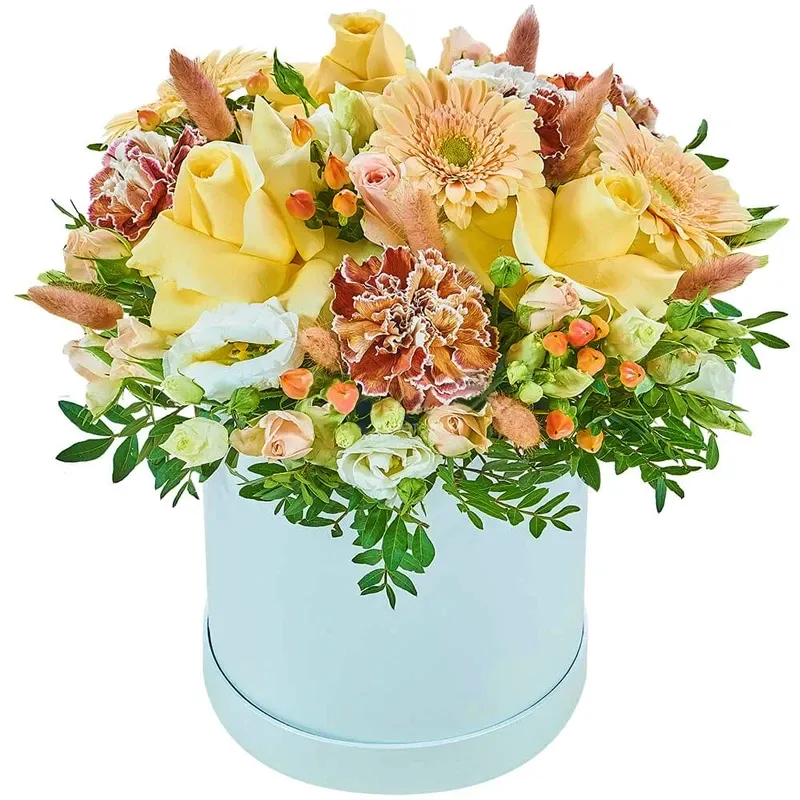 Цветы в коробке «Талисман любви»