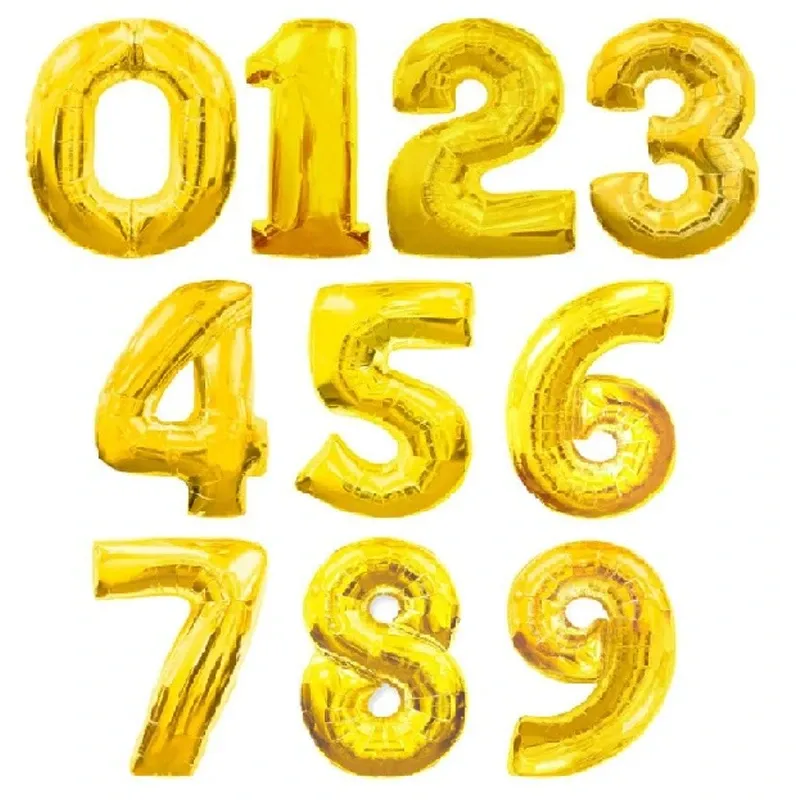 Гелиевые шары «Цифры желтые»