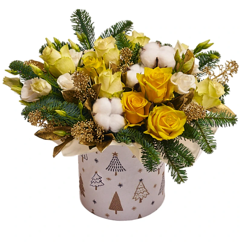 Композиция в шляпной коробке 