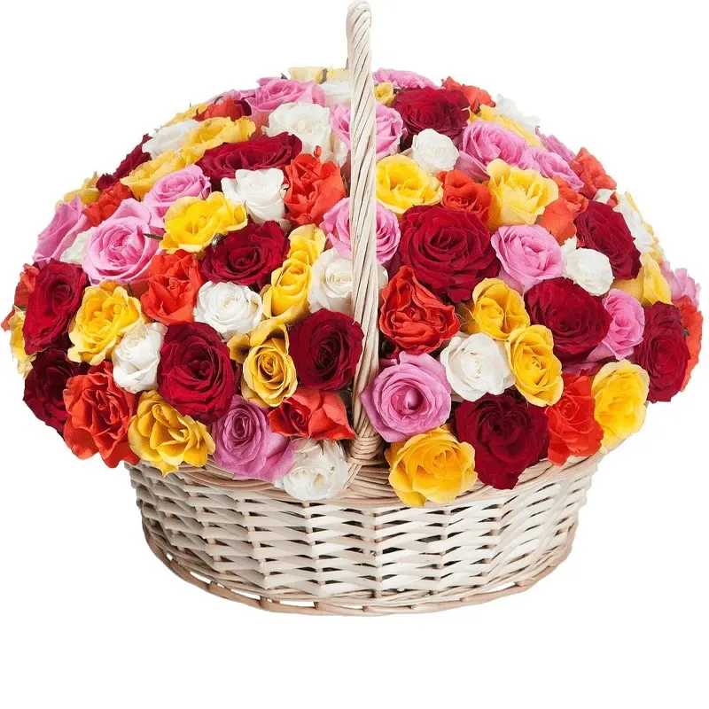 Корзина с цветами «Летний салют»